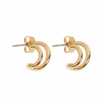 Timi Of Sweeden Two Ring Stud Earring Gold