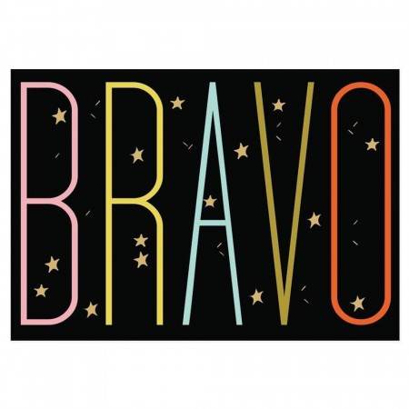 Caspari Bravo Foil Congratulations Greeting Card - 1 Card & 1 Envelope