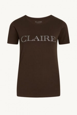 Claire Woman Alanis T-shirt Logo Dark Java