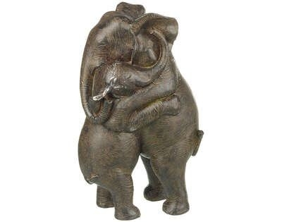 Light & Living Elephant S Hugging  Brown