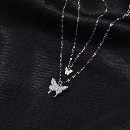 Ella & Pia Butterfly Double Necklace 925 Silver