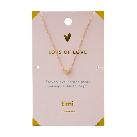 Timi Of Sweeden Lots Of Love Sliding Heart Necklace Gold