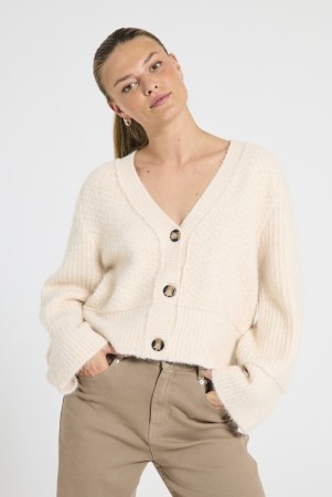 Freequent Money Cardigan Moonbeam Melange