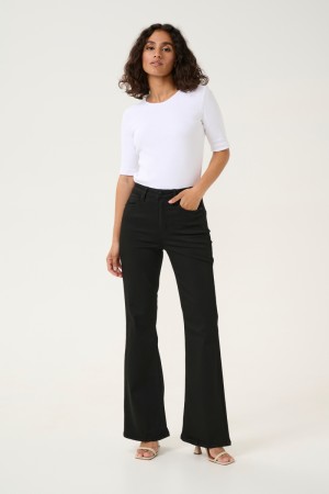 Kaffe Dima Flared Jeans Black Deep 