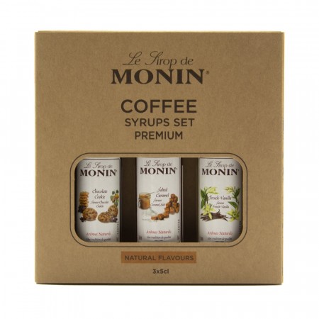 Monin Coffe Syrup Set Permium 3 X 5 Cl