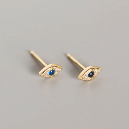 Ella & Pia Evil Eye Stud Earrings 18k Gold