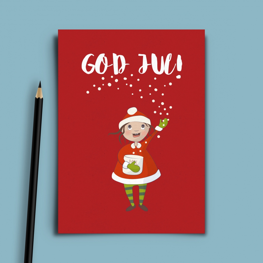 Koselig julekort i postkort format

Postkort (uten konvolutt), leveres uten emballasje.