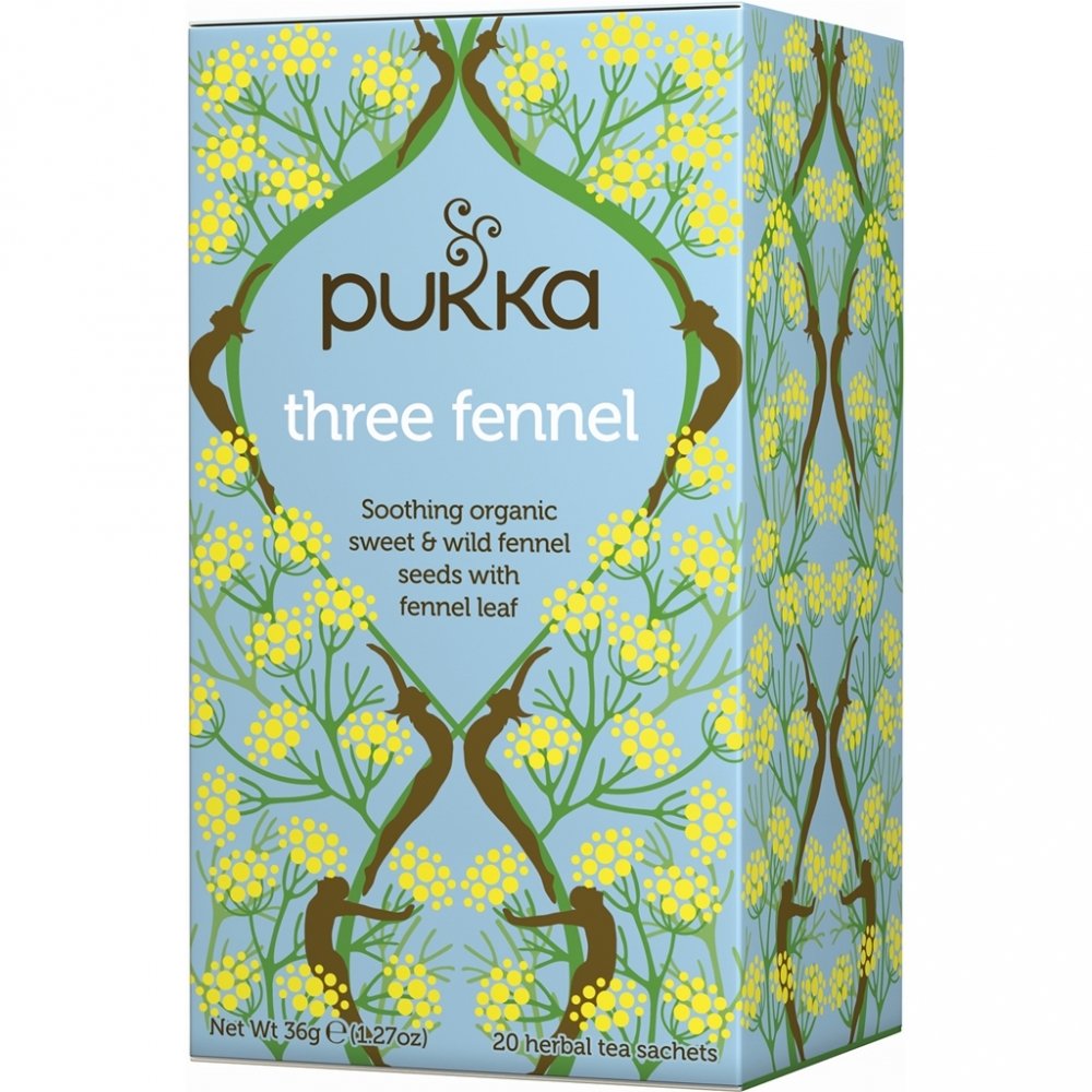 
Pukka Three Fennel er en deilig, økologisk blanding av søt og vill fennikel med både frø og blader.
Pukka Three Fennel er en te som virkelig viser frem urtens smak og styrke i sin helhet. Søte, tyrkiske fennikelfrø, viltvoksende fennikel og fjærlette fen