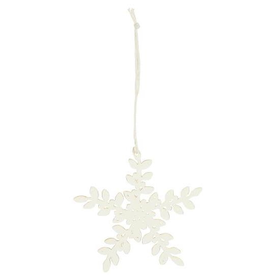 Nydelig liten papirklippet snøkrystall til å henge i dekorasjoner, på juletreet eller pynte gaver med. 