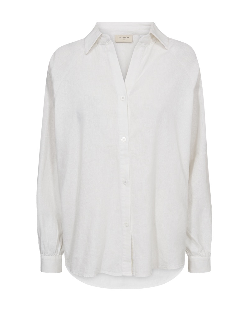 Deilig, luftig skjorte i viskose og lin. Skjorten har knapper og er rett i fasongen. 
55% Lin
45% Viskose