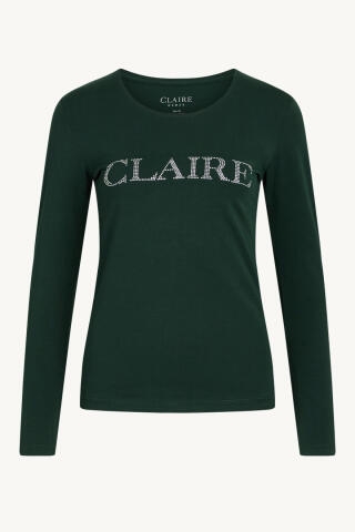Langermet T-skjorte i elastisk jersey med Claire-logo i strass på brystet. Dette produktet er laget av 95 % økologisk bomull.

95% Cotton 5% Elastane